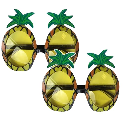 Rubu22a Partybrille Ananas,Partybrille für Erwachsene,Kunststoff, Spaßbrille, ohne Sehstärke, Sonnenbrille, Bad Taste Party, Mottoparty, Karneval,Kunststoff (2) von Rubu22a