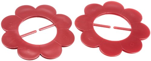 Ruco V513.1 Deko-Raffhalter Blume, 2-er Set, rot von Rucco