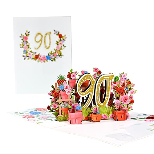 3D-Blumen-Jubiläumskarten-Set mit Umschlag, Segensnachricht, Karte für Büro, Arbeit, Jahrestag, Gedenkkarten von Rudiaoa