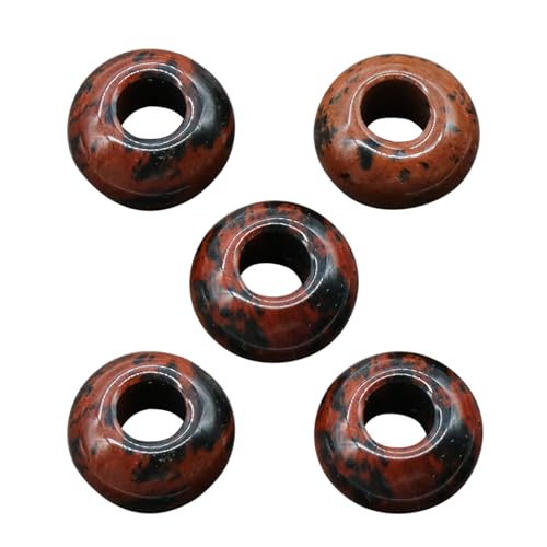 5pcs 8x14mm Natursteinkristall Runde Form Große Lochperlen Anhänger Schmuck Herstellung Halsketten Ohrringe Armbänder Armbänder von Rudiaoa