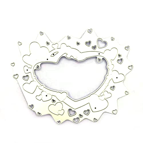 Metall-Stanzschablone "Delicate Love", Herzform, Valentinstag-Stanzform für Scrapbooking, Verzierungen von Rudiaoa