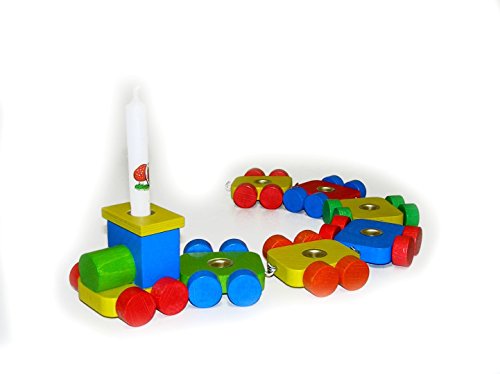 Rudolphs Schatzkiste Holzspielzeug Geburtstagszug mit 6 Anhänger BxLxH 400x70x55mm NEU Geburtstag Geburtstagstisch Geburtstagskuchen Eisenbahn Zug Kindergarten Holzspiel Spielsortiment Holz Seiffen von Rudolphs Schatzkiste