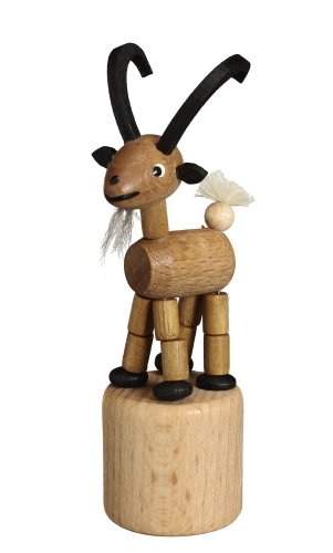 Rudolphs Schatzkiste Holzspielzeug Wackelfigur Steinbock Höhe=9,5cm NEU Spielzeug Wackeln Wackeltier Wackelspielzeug Figur Holzspielzeug Holztier Tier Drücken Drückfigur Holz Holzfiguren Seiffen Erzgebirge von Rudolphs Schatzkiste