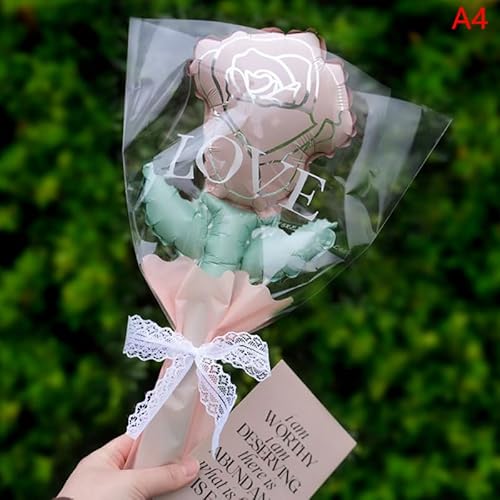 1PC Rose Ballons Blumenstrauß Aluminium Film Ballon Blumen sträuße Geburtstags dekoration Mutter Valentinstag Diy Geschenk Hochzeit von Rufevee