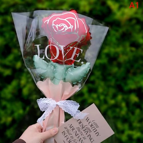 1PC Rose Ballons Blumenstrauß Aluminium Film Ballon Blumen sträuße Geburtstags dekoration Mutter Valentinstag Diy Geschenk Hochzeit von Rufevee