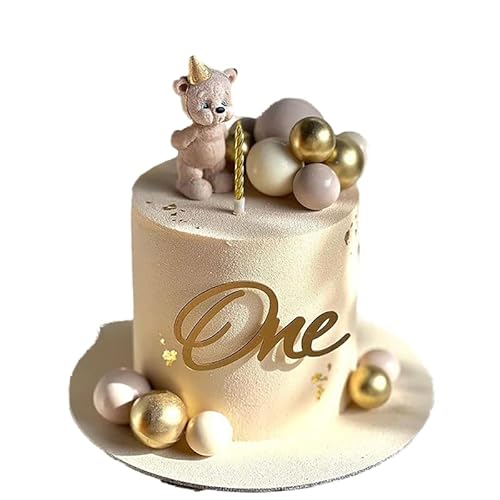 Neue Alles Gute zum Geburtstag Kuchen Topper Acryl Rose Gold Ein Cupcake Topper für Kinder 1. Geburtstags feier Kuchen Dekorationen Baby Dusche von Rufevee