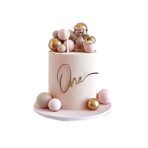 Neue Alles Gute zum Geburtstag Kuchen Topper Acryl Rose Gold Ein Cupcake Topper für Kinder 1. Geburtstags feier Kuchen Dekorationen Baby Dusche von Rufevee