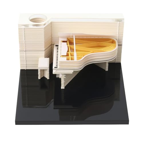 Rufevee 2024 Schreibtisch Kalender 3D Memo Pad Papier Kreativer Tischkalender DIY-Notizen Papierskulptur Geschenk Notizblock Papier Kunst Tempel des Himmels Skulptur Home Dekoration Geschenk von Rufevee