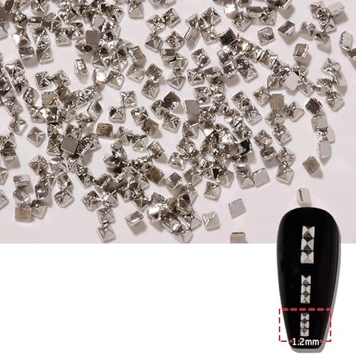 Rufevee Niet Nagel Nail Ornament Gold/Silber Kristall Diamant Nagel Strass Multi-Größe Gem 200 Stück Flach Nagel Niet Ohr stecker von Rufevee