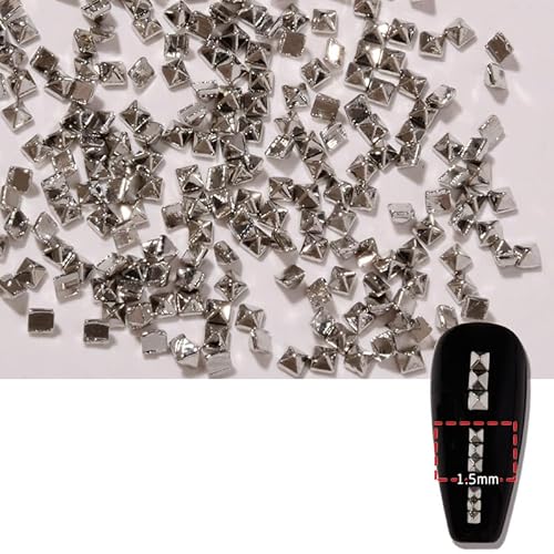 Rufevee Niet Nagel Nail Ornament Gold/Silber Kristall Diamant Nagel Strass Multi-Größe Gem 200 Stück Flach Nagel Niet Ohr stecker von Rufevee