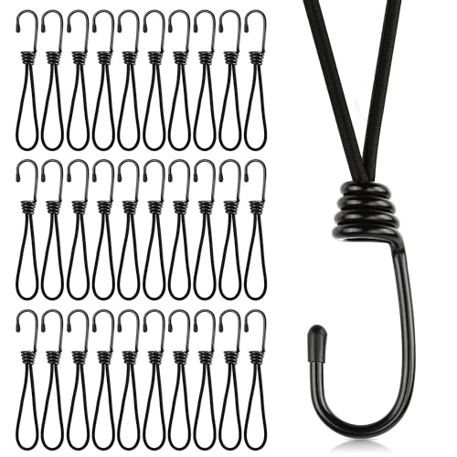 Spanngummi mit Haken, 30 Stück Planenspanner mit Spiralhaken 18cm Expander Gummi Spanner Spannfix für Planen, Netze, Banner, Spannseile, Expanderschlingen, Spannhaken von Rugtol