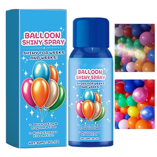 Ruhnjyg Ballon-Glanzspray,Ballon-Glanzspray, Elegantes Glanzfinish, Aufheller für langanhaltendes Sprühen, Dauerhafter Aufheller auf Sprühbasis, sofortiger Hochglanzglanz für lebendige Feierlichkeiten von Ruhnjyg