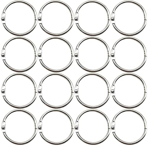 Ruidee 20 Stück Metallblatt Ringordner 25 mm Schlüsselanhänger Buchringe Ringbindung Ringe für Vorhang Ringe mit Metallscharnier Schlüsselanhänger Ring (HYQ/25mm) von Ruidee