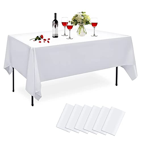 6 Stück Einweg Tischdecke Weiß Papiertischdecke Rolle Tischdecke Bierzeltgarnitur wasserdichte Tischdecke (137 x 274cm) Tischdecke Party für Bankette Geburtstagsfeier Hochzeit von Ruikdly