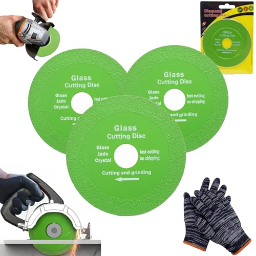 Rock Slab Grinding Disc, Glass Cutting Disc, Flat Grinding Cutting Blade, Klyzor Glass Cutting Disc, Glass Cutters Tools, for Rock Slabs, Ceramics, Glass, Marble (3Pcs) von Ruileyou