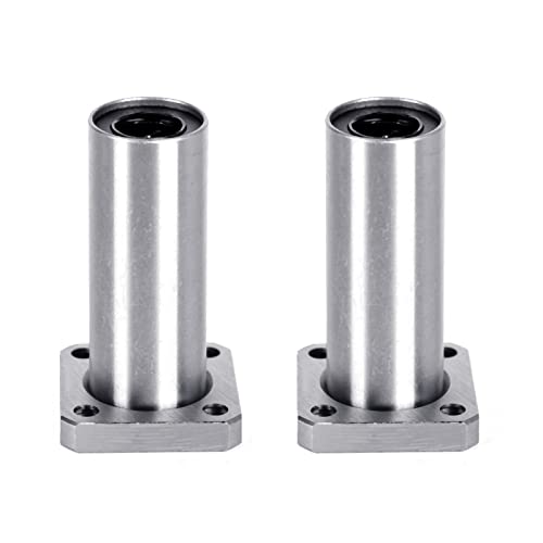 Ruimou 2 Stück LMK12UU Längermodell Quadratisches Linearlager-Schiebe-Einheit (12 mm Innendurchmesser) für CNC-Maschinen, 3D-Druckerteile von Ruimou