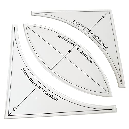 Ruiogoe Präzisions Acrylkissen Lurer Quilt Vorlage Lineal Schnittvorlage Vorlage Haushaltsnähung Handwerkszubehör von Ruiogoe