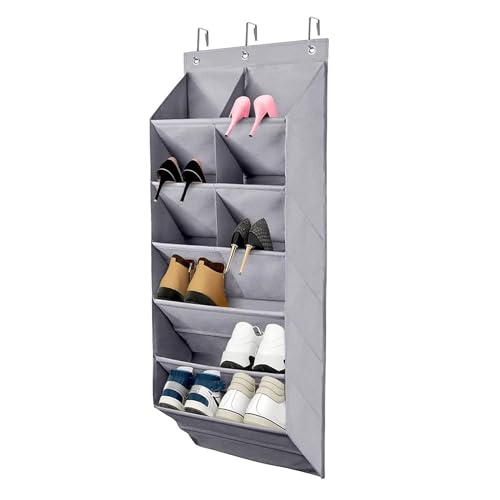 Ruiqas Tür Schuhregal mit 9 tiefe Tasche und 3 Haken Hanging Shoe Organizer Storage für Schrank Dorm von Ruiqas