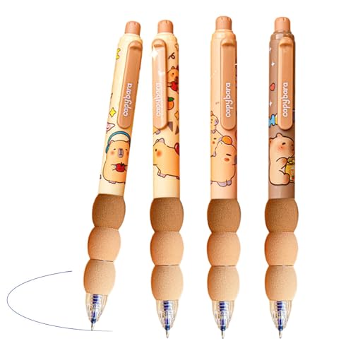 Rukjmqi 12 Capybara Gelstift Set Einziehbare Löschbare Stifte, Radierbarer Kugelschreiber Stifte Set, 0.5MM Blau Radierbarer Kugelschreiber, Cartoon Capybara Löschbares Stiftset, Löschbare Stifte Tier von Rukjmqi