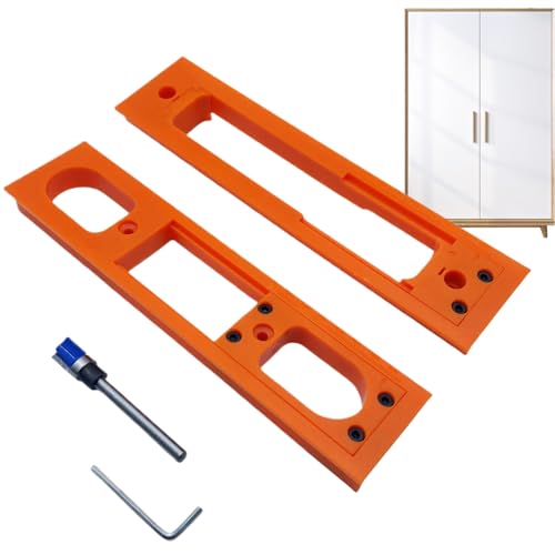 Rukjmqi Hinge Jig - Türband Fräslehre,Leichtes Rutschfestes Montageset Für Anfänger Garage Reparatur Holzinstallation Außenbereich Rukjmqi Hinge Jig - Türband Fräslehre,Leichtes Rutschfestes Montageset Für Anfänger Garage Reparatur Holzinstallation Außenbereich von Rukjmqi