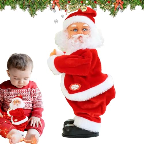 Rukjmqi Singender Weihnachtsmann, Twerking Santa | Schüttelnder Weihnachtsmann - Booty Shaking Twerking Santa Toys Elektrisches Weihnachtssingendes Weihnachtsmannspielzeug für Mädchen von Rukjmqi