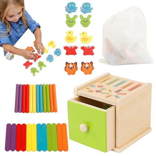 Rukjmqi Sortierspielzeug für farbige Formen aus, Sortierbox für farbige Formen aus | Passende Münzbox,Pädagogische passende Boxblöcke, sensorische passende Münzbox aus für Kinder, und von Rukjmqi