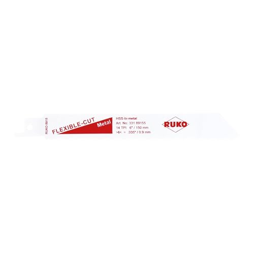 RUKO 33189155 Säbelsägeblatt 8915-5 150x18x0,9 14 TPI (5 Stück) von RUKO