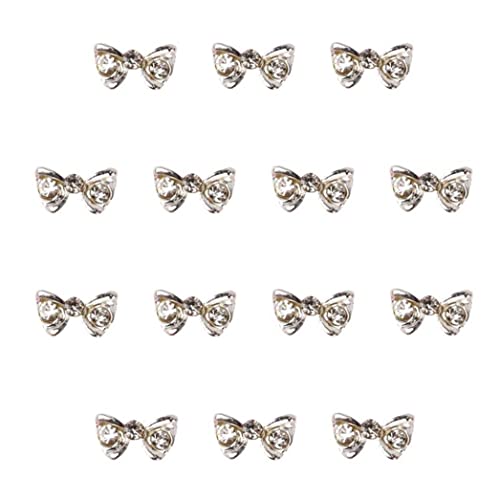 Ruluti 10 Pcs Nail Art Rhinestones 3D Crystal Bowknot Charms Nail Art Bead for Nail Art Decoration Manicures DIY Supplies von Ruluti