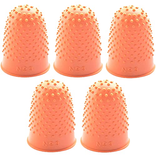 Ruluti 5pcs Silikon Fingerhut Tip Höhlt Atmungsaktiv Frei Für Withnail DIY Nähen Needlework Zubehör (zufällige Farbe) von Ruluti