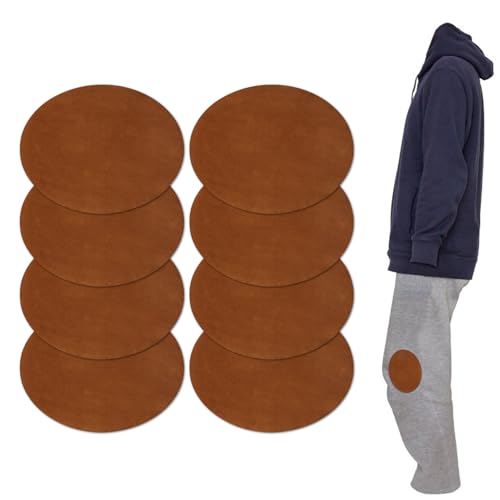 8 Stück Wildlederflecken Gross, Oval Ellbogen und Knie Patches Wildlederflecken für Pullover Selbstklebende Wildlederflecken 14x11 cm Bügeleisen für Reparatursatz Hose Jacken Pullover (Set D) von Rumgug