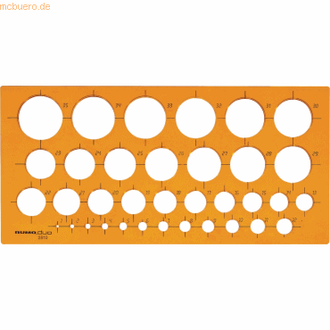Rumold Kreisschablone 1-35mm orange Rumold Kreisschablone 1-35mm orange von Rumold