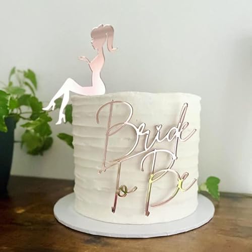 Bride To Be Cake Topper Rose Gold Cupcake Deko Braut Kuchen Torte Topper Kuchendekoration für Verlobung Junggesellenabschied Hochzeit Brautdusche Party Tortenaufsatz von RunFar shop