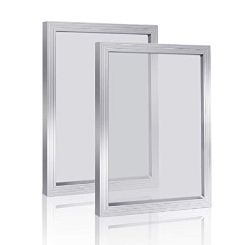 Siebdruckrahmen aus Aluminium mit 43T/110 weißem Netz, für Siebdruck, 20,3 x 25,4 cm, 2 Stück Siebdruckrahmen aus Aluminium mit 43T/110 weißem Netz, für Siebdruck, 20,3 x 25,4 cm, 2 Stück von Runaup