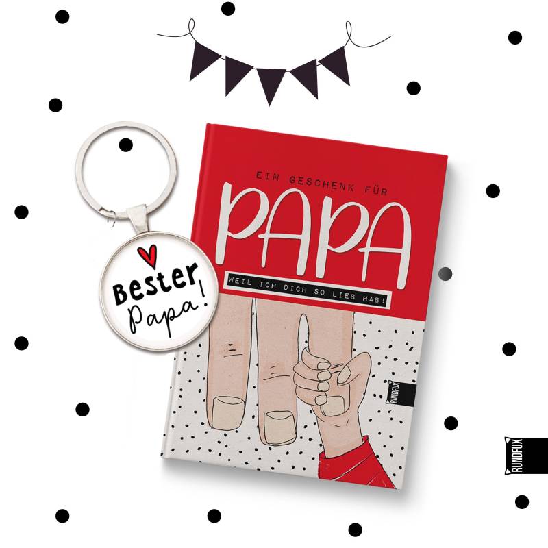 Geschenkbox Für Den Besten Papa Der Welt - Diy Bastelalbum Als Geschenk Von Kindern Väter & Schlüsselanhänger Und Poster Download von Rundfux