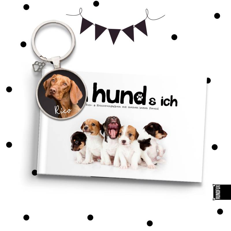 Geschenkbox Für Hunde - Personalisierter Anhänger Mit Hundebild Und Geschenkbuch Weihnachten/Geburtstag Verschenken Hundebesitzer von Rundfux