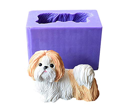 Runloo Süßer Hund Shih Tzu Silikonform für Hunde Puppy Schokoladenformen Seife Formen von Runloo