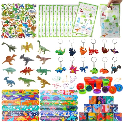 Runyuzi Mitgebsel Dinosaurier Kindergeburtstag Party - Mini Dino Figuren Und Schlüsselanhänger, Schnapparmband Aufkleber Stempel Geschenktüten für Kinder Jungen Pinata Geburtstag Deko Runyuzi Mitgebsel Dinosaurier Kindergeburtstag Party - Mini Dino Figuren Und Schlüsselanhänger, Schnapparmband Aufkleber Stempel Geschenktüten für Kinder Jungen Pinata Geburtstag Deko von Runyuzi