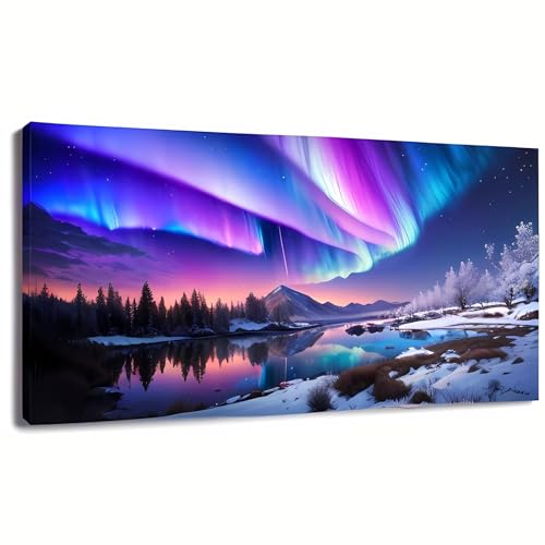 Bunte Aurora Diamond Painting, DIY 5D Diamond Art Painting Groß 50x100cm, Bunte Aurora Diamant Painting Bilder Malen Nach Zahlen Erwachsene Kinder Geschenk, DIY Gem Art for Gift Home Wall Decor -29 von Ruohuo