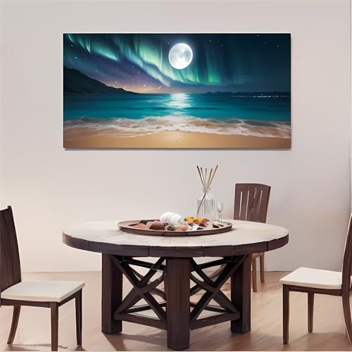 Diamond Painting, 5D Blauer Himmelsmond Diamant Painting Bilder Erwachsene XXL Groß 80x120cm Diamond Painting Kinder DIY Round Full Drill Stickerei Kreuzstich Malerei Set, Zimmer Wohnzimmer Deko -212 von Ruohuo