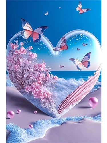 Diamond Painting Fantasieblume Diamant Painting Bilder Fantasieblume Diamond Painting Erwachsene Klein 45x55cm, DIY Mosaikherstellung Kinder Stickerei Kits für Aesthetic Room Decor Gifts -228 von Ruohuo