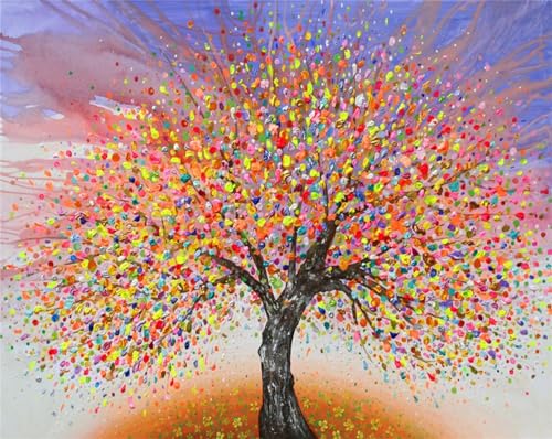 Diamond Painting Bunter Baum Diamant Painting Bilder Bunter Baum Diamond Painting Erwachsene Klein 30x40cm, DIY Mosaikherstellung Kinder Stickerei Kits für Aesthetic Room Decor Gifts -172 von Ruohuo