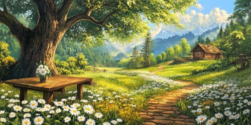 Landschaft Diamond Painting Erwachsene Groß XXL 100x200cm,Baum Diamond Painting Zubehör Voll Set, 5D Eckige Diamond Art Painting Kinder Strass Stickerei Malerei Set für Zimmer Deko Wohnzimmer Gifts von Ruohuo