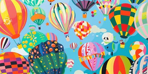 Malen Nach Zahlen Erwachsene Heißluftballon Malen Nach Zahlen Himmel Paint by Numbers Anfänger Kinder,Handgemalt Ölgemälde Leinwand Kits Pinseln Acrylfarben Bastelset,Home Deko Geschenk 100x200cm von Ruohuo