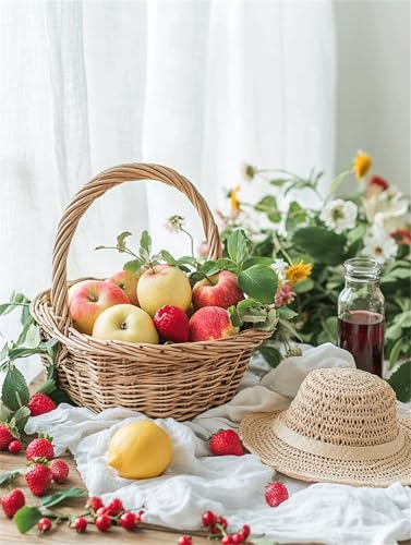 Obst Malen Nach Zahlen Erwachsene Groß 60x80cm, Malen Nach Zahlen Blume, Bastelset Set für Erwachsene, DIY Handgemalt Ölgemälde Leinwand Kit mit Pinseln Acrylfarben, Home Dekor Frauen Geschenk M-1267 von Ruohuo