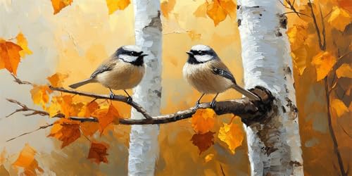 Ruohuo Vogel Diamond Painting Erwachsene Groß XXL 25x50cm,Herbst Diamond Painting Zubehör Voll Set, 5D Eckige Diamond Art Painting Kinder Strass Stickerei Malerei Set für Zimmer Deko Wohnzimmer Gifts von Ruohuo