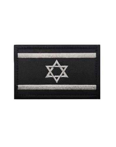 Ruoming 1 Stück Israel-Flaggen-Patches, Klettverschluss, bestickt, taktisch, Militär, National, Israel (Israel 5) von Ruoming