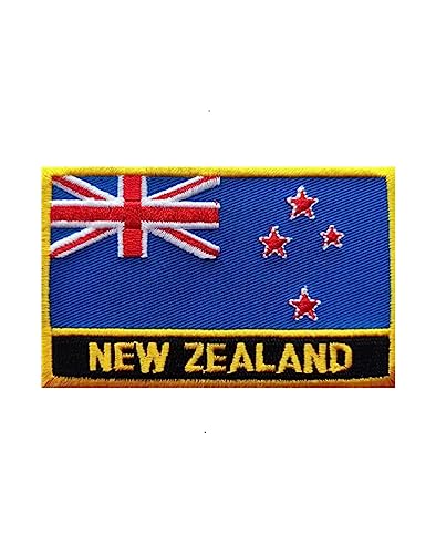 Ruoming 1 Stück Neuseeland-Flagge Aufnäher zum Aufbügeln oder Aufnähen, bestickt, taktisch, Militär, National, Neuseeland (Neuseeland) von Ruoming