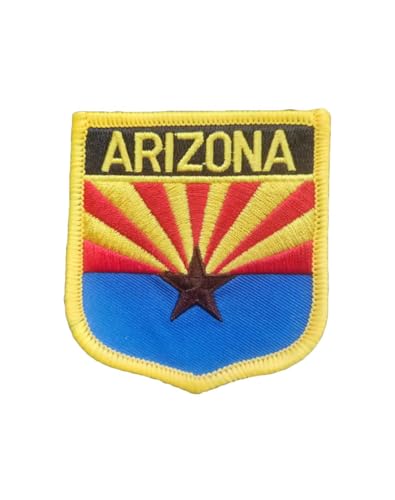 Ruoming 1 x Aufnäher mit Arizona-Flagge, zum Aufbügeln oder Aufnähen, bestickt, taktische Militär-Nationalstaatsflagge (Arizona) von Ruoming