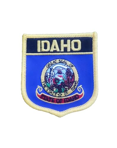 Ruoming 1 x Aufnäher mit Idaho-Flagge, zum Aufbügeln oder Aufnähen, bestickt, taktische Militär-Nationalstaatsflagge (Idaho) von Ruoming