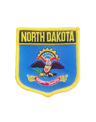 Ruoming 1 x Aufnäher mit Nord-Dakota-Flagge, zum Aufbügeln oder Aufnähen, bestickt, taktische Militär-Nationalstaatsflagge (North Dakota) von Ruoming